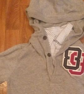 Children's Place 1989 boys 2 in 1 sweater hoodie